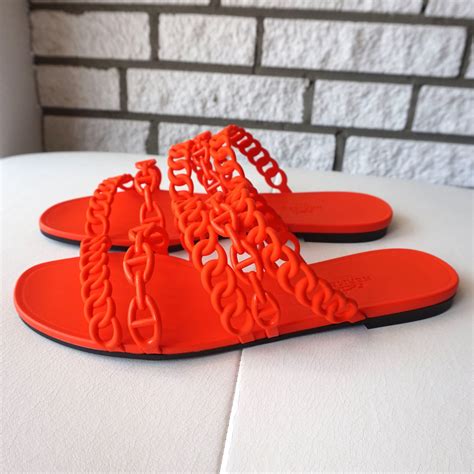 where are hermes sandals made|hermes jelly flat sandals.